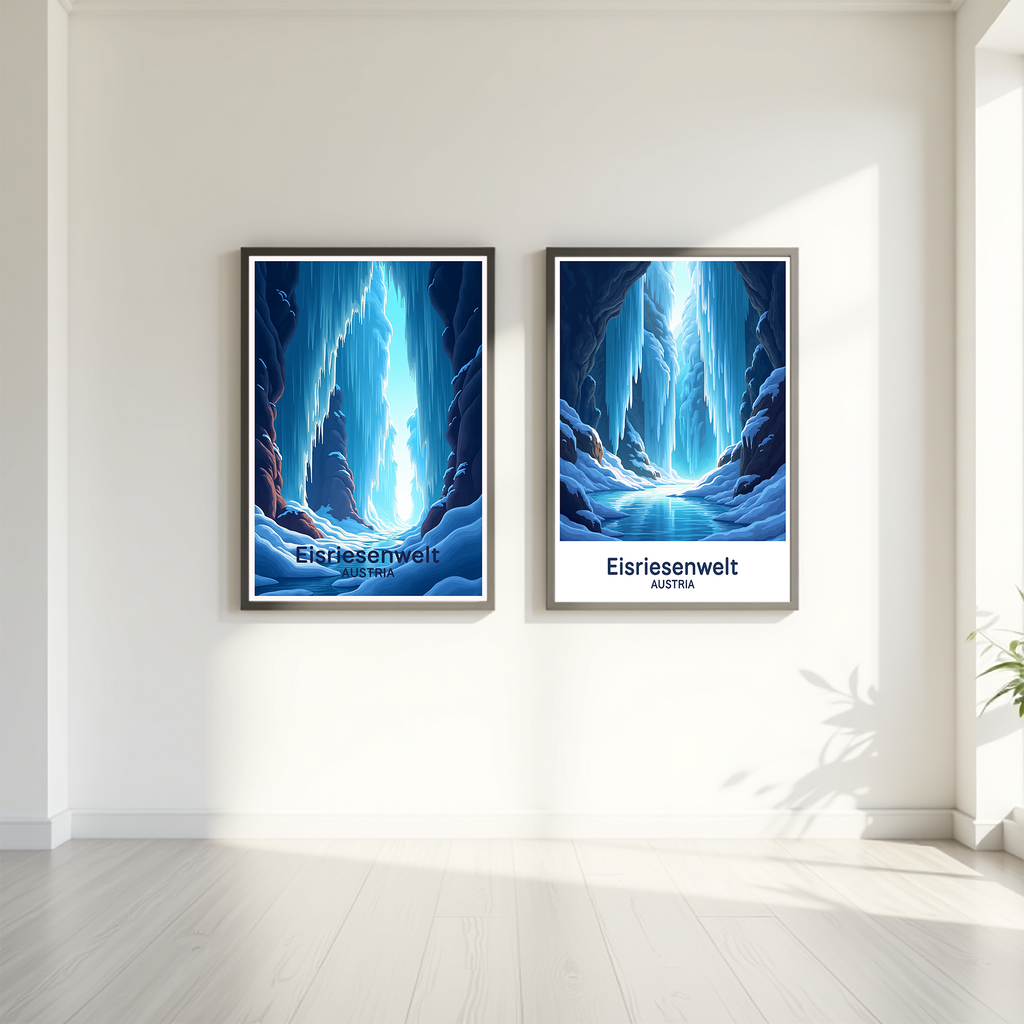 Eisriesenwelt Austria Digital Print | Giant Ice Cave Art