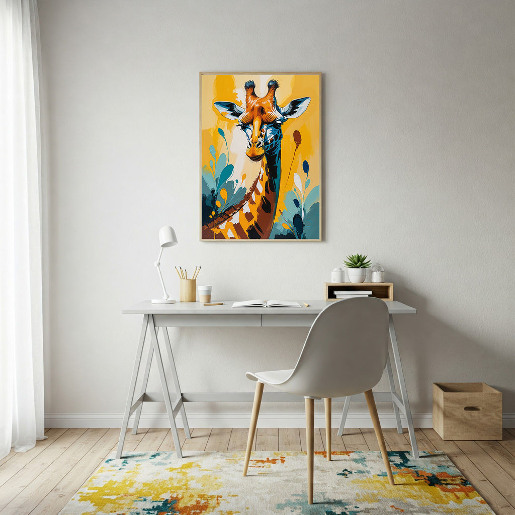 Abstract Giraffe Wall Art | Digital Download