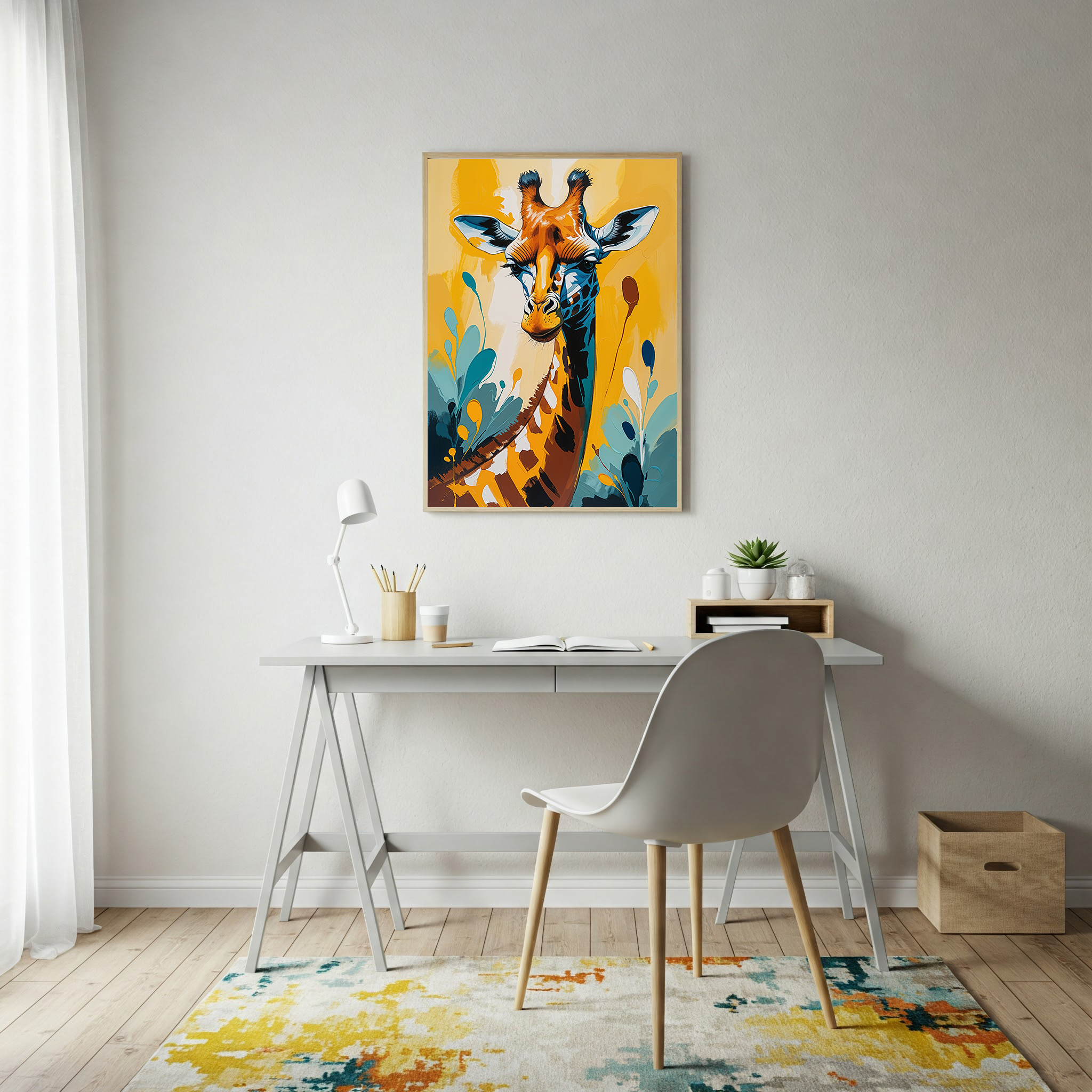 Abstract Giraffe Wall Art | Digital Download
