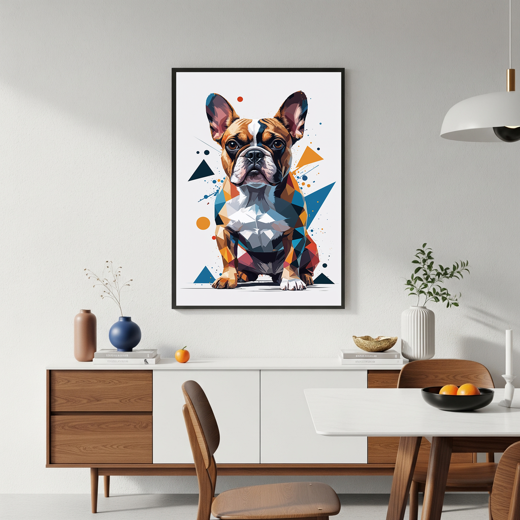 Geometric French Bulldog Art Print - Digital Download