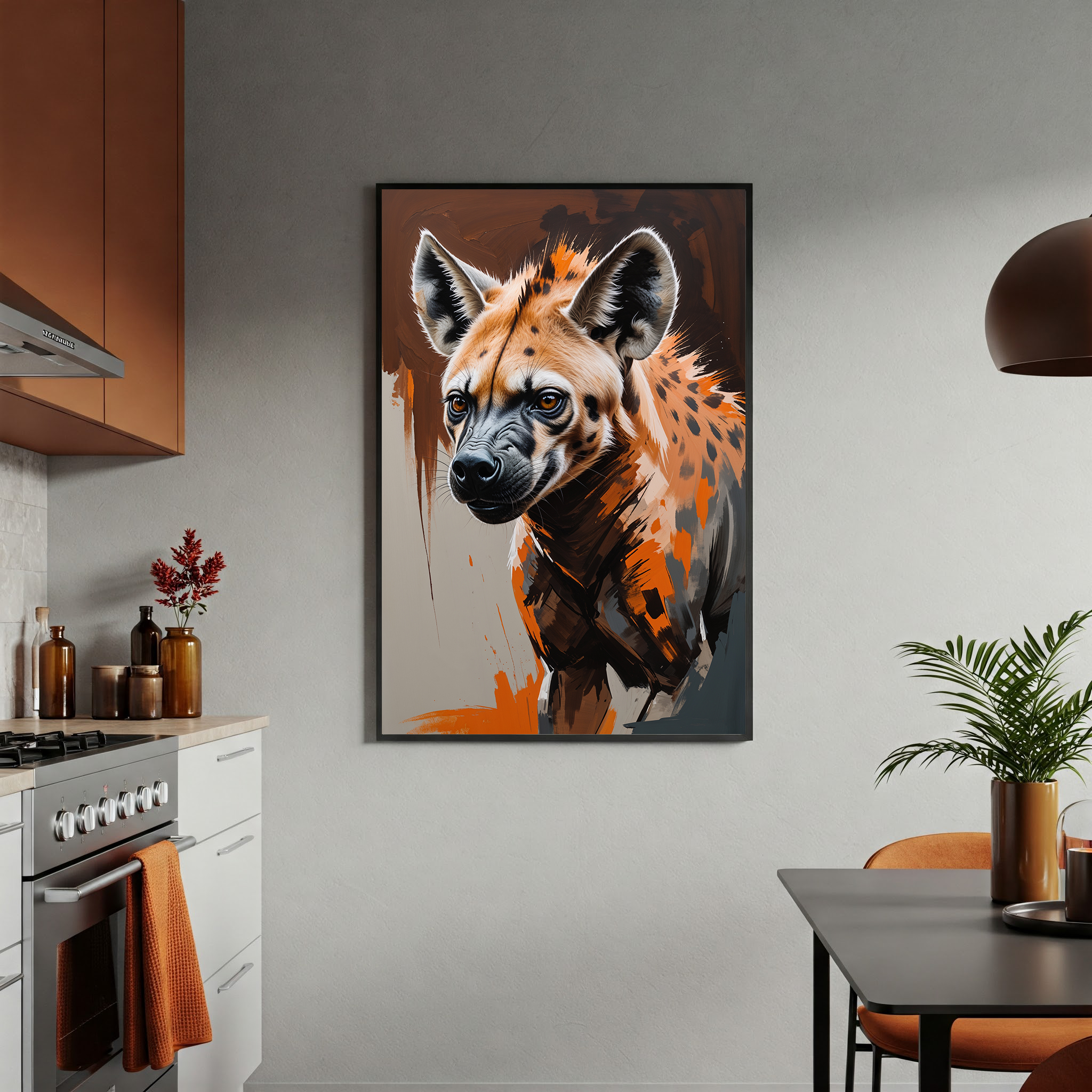 Abstract Hyena Wall Art | Digital Download