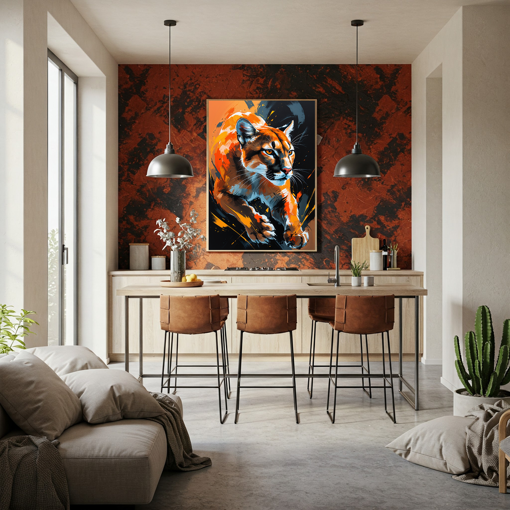 Abstract Cougar Wall Art II | Digital Download
