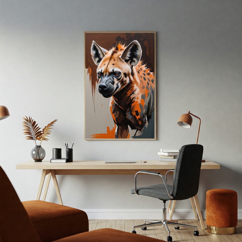 Abstract Hyena Wall Art | Digital Download
