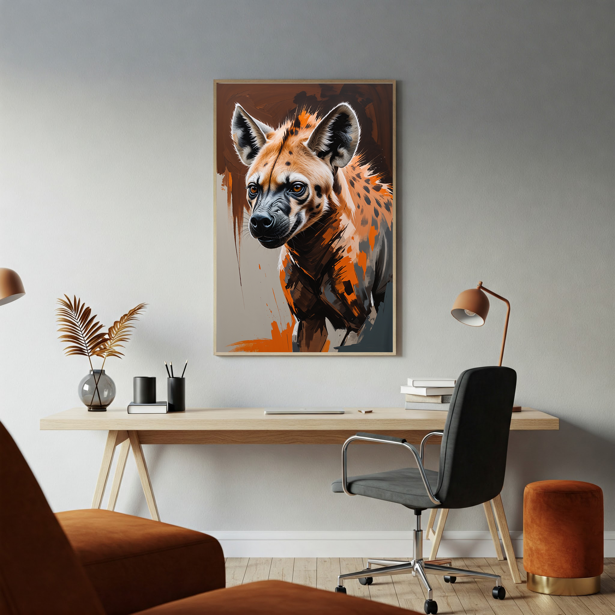 Abstract Hyena Wall Art | Digital Download