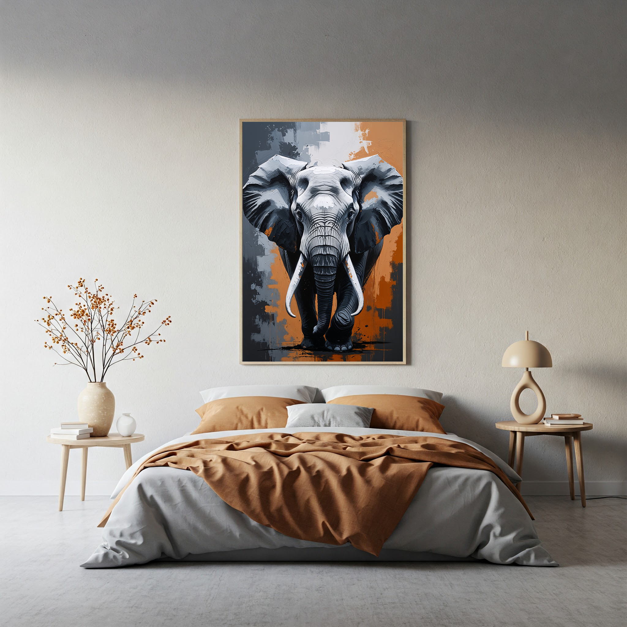 Abstract Elephant Wall Art | Digital Download