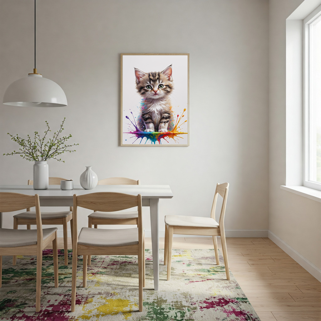 Colorful Kitten II Art | Digital Download Print