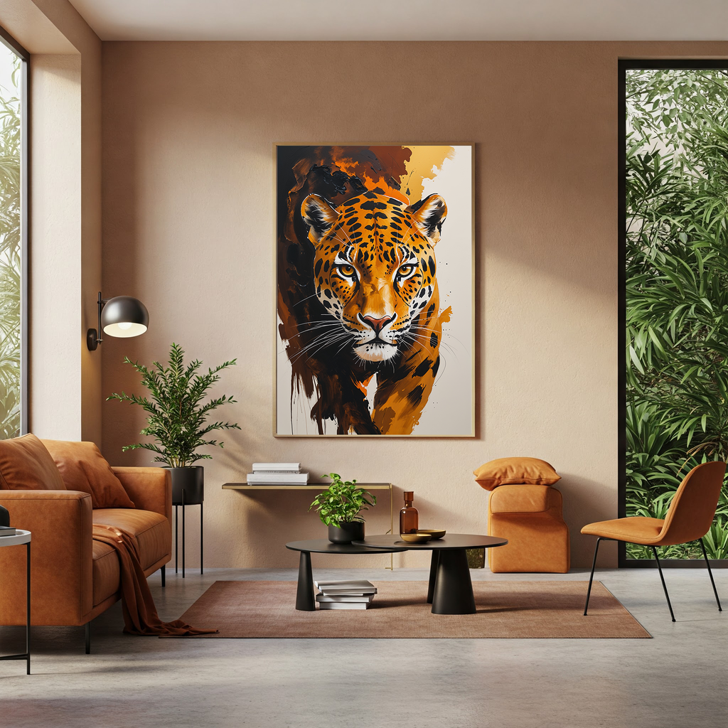 Abstract Jaguar Wall Art | Digital Download