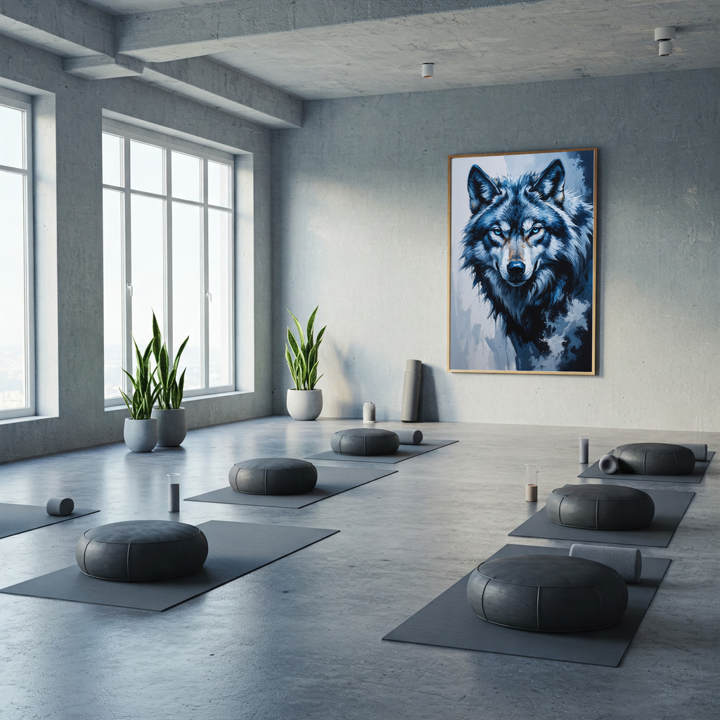 Abstract Gray Wolf Art Print | Digital Download