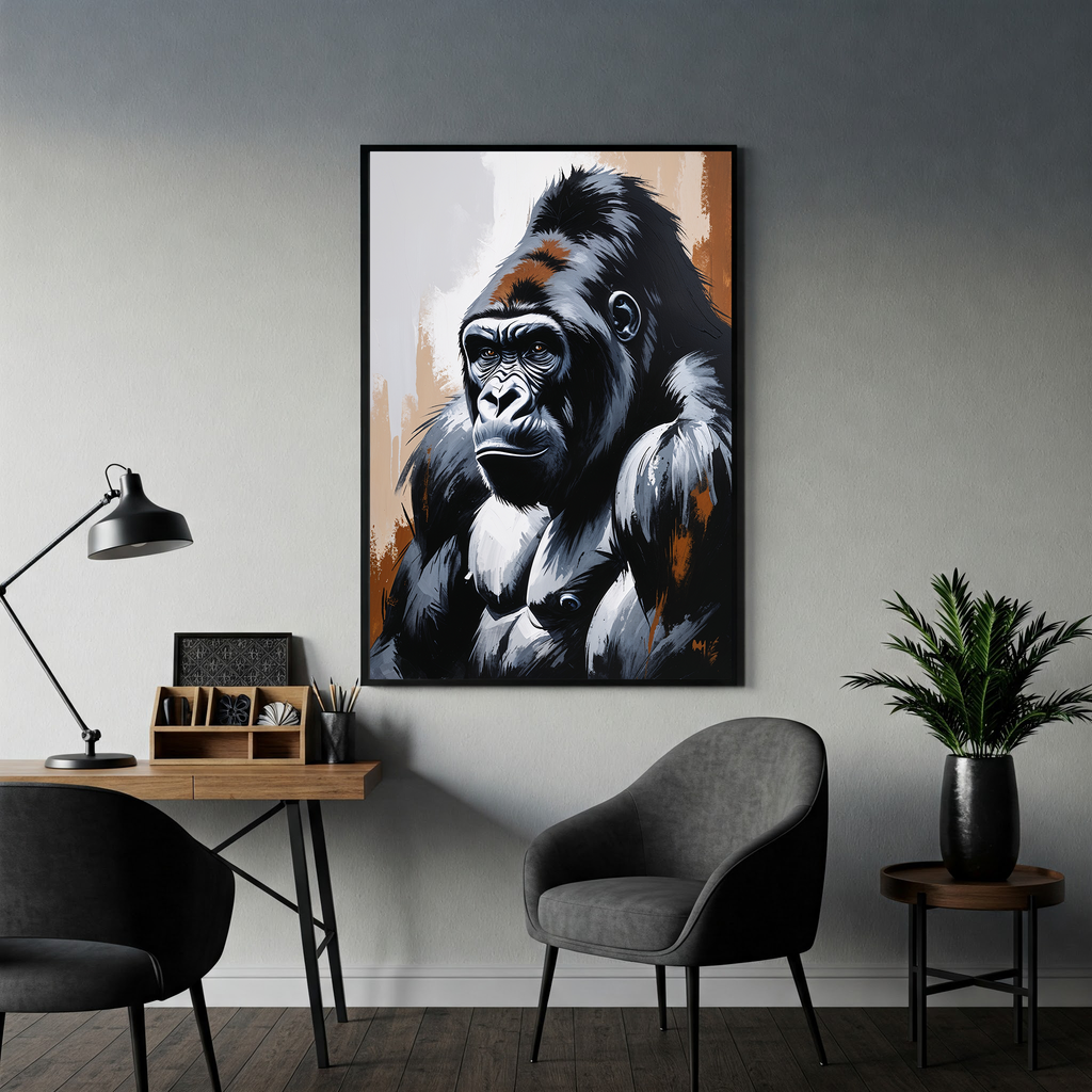 Abstract Gorilla II Art Print | Digital Download