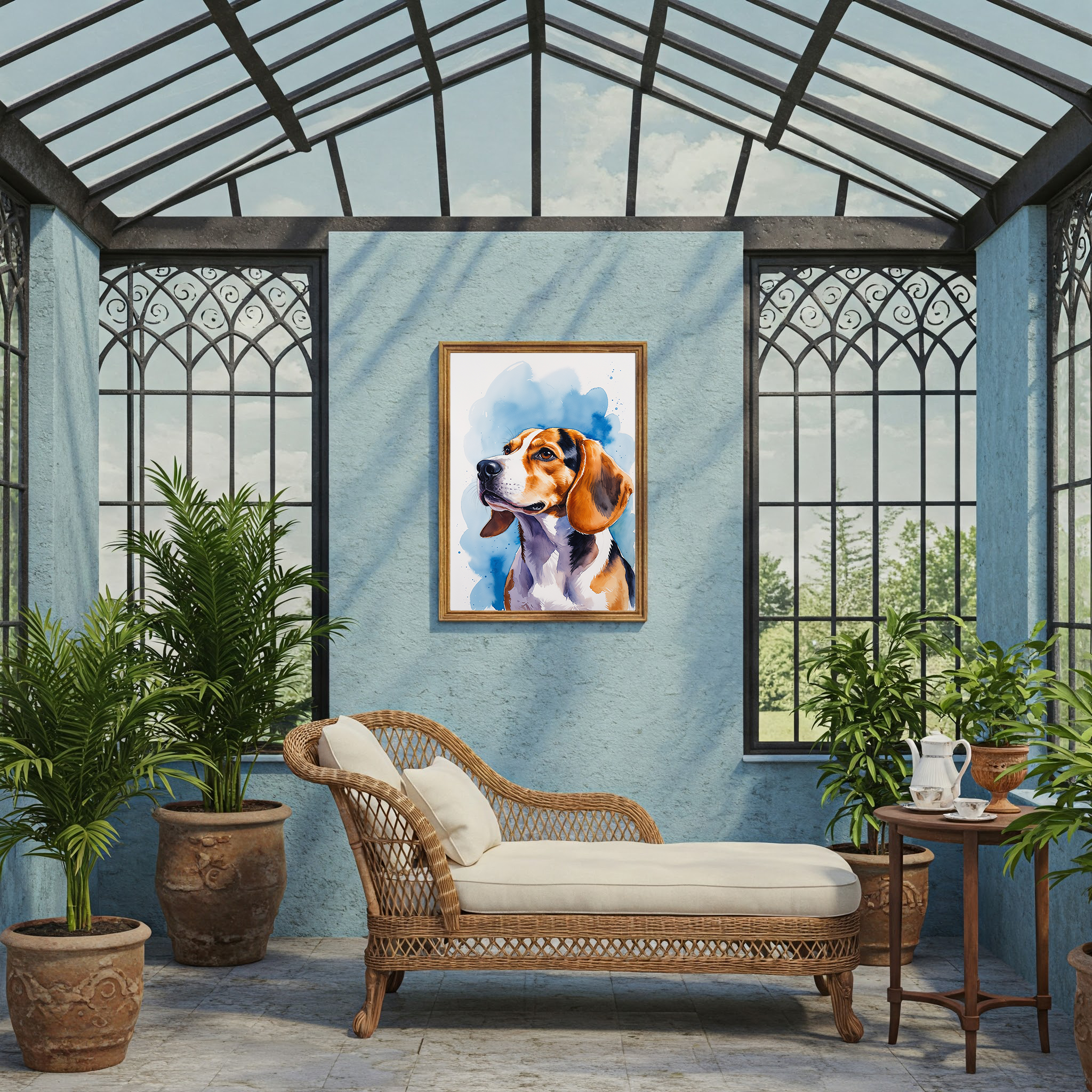 Watercolor Beagle Dog Art Print | Digital Download