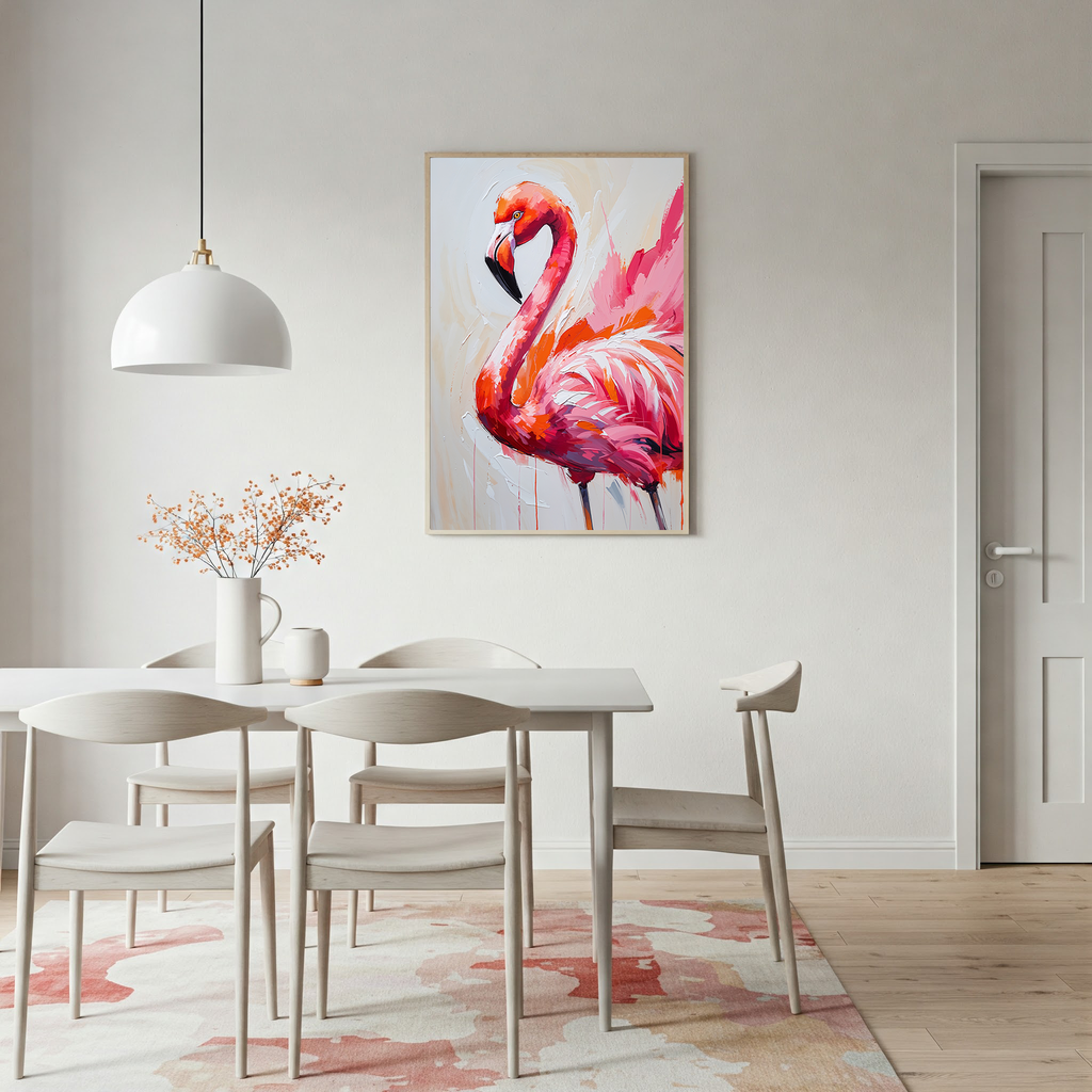 Abstract Flamingo Wall Art II | Digital Download