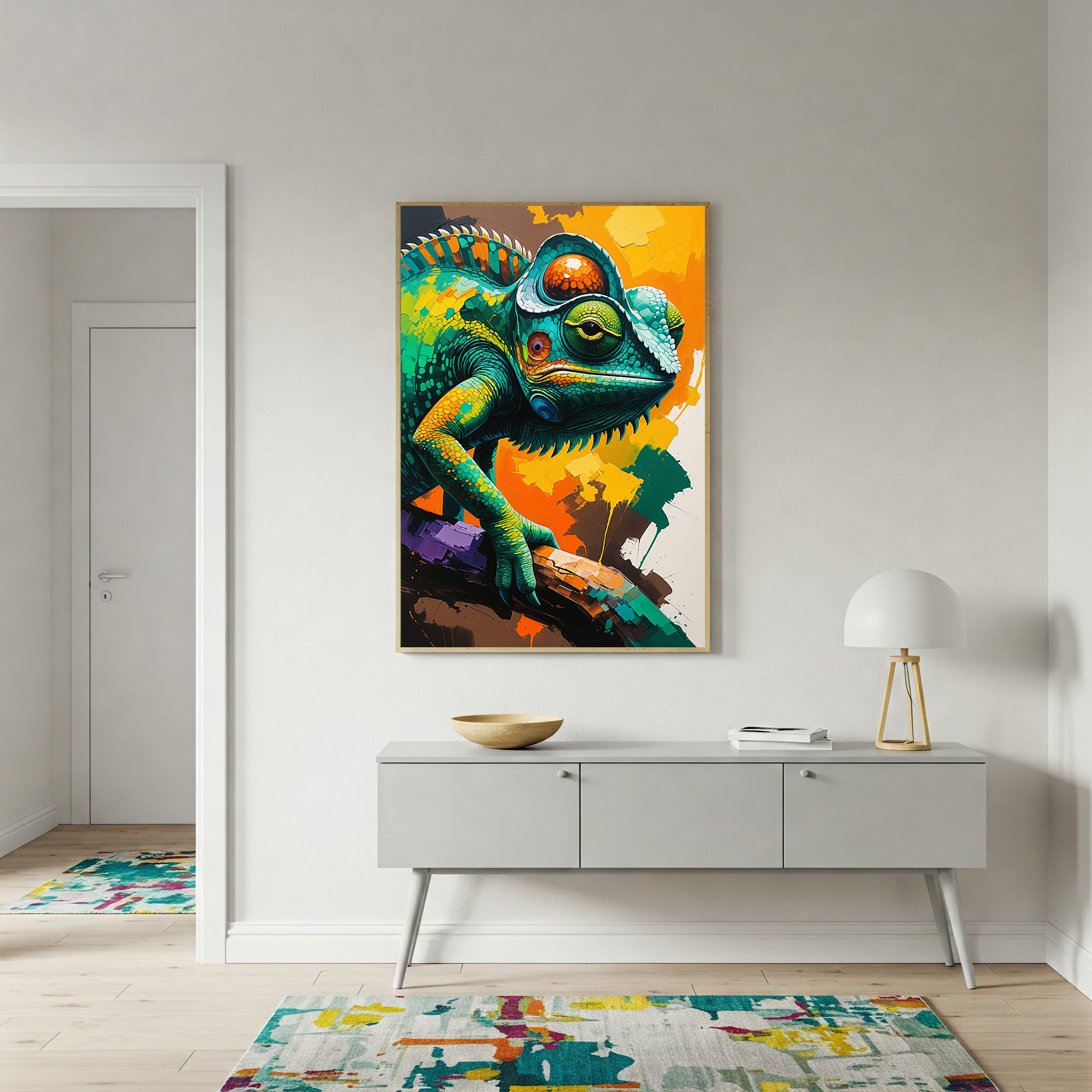 Abstract Chameleon Wall Art | Digital Download