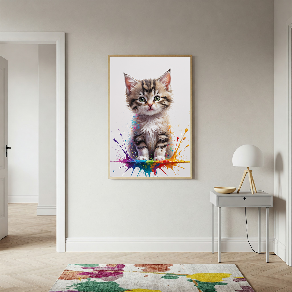 Colorful Kitten II Art | Digital Download Print
