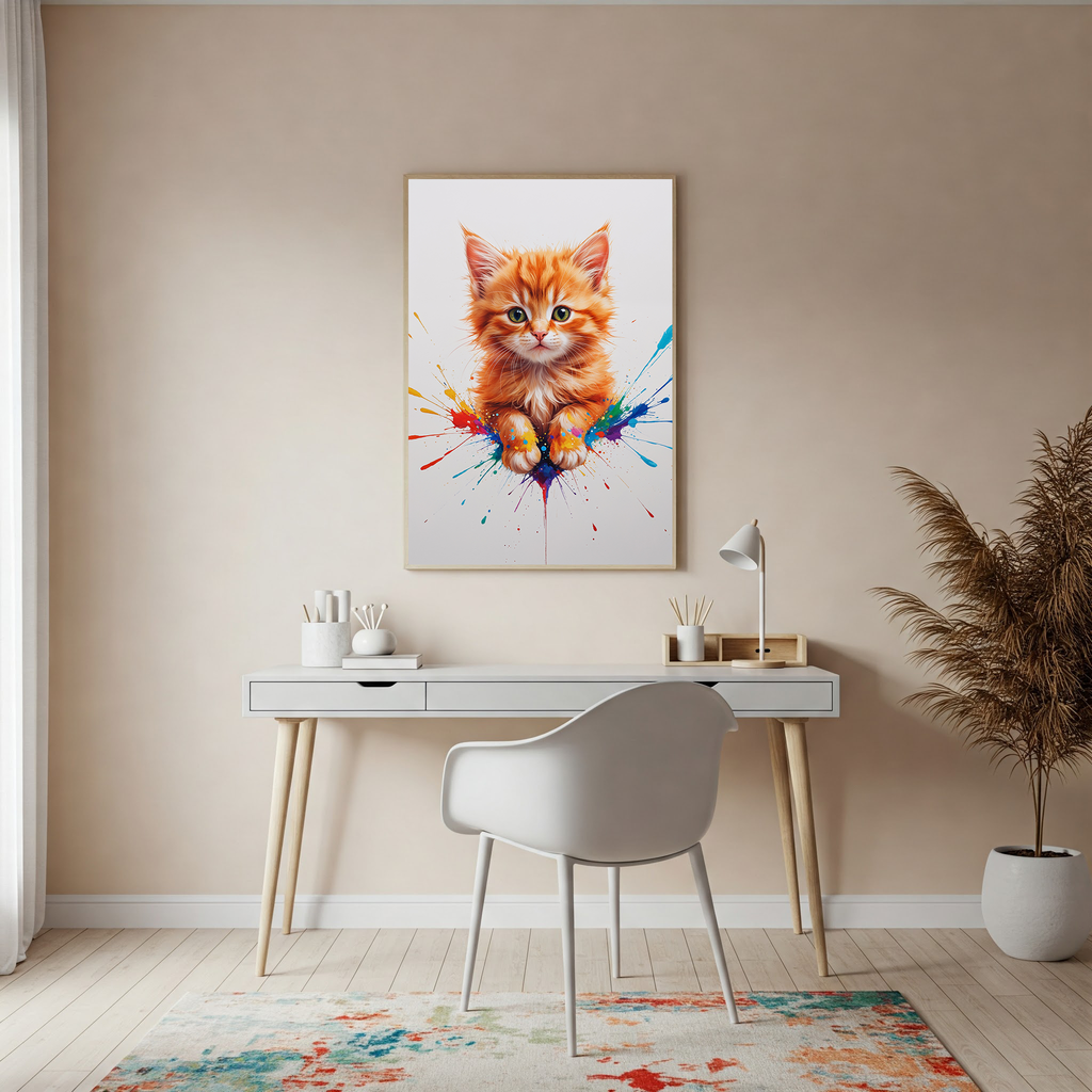 Colorful Kitten Paws Art | Digital Download Print