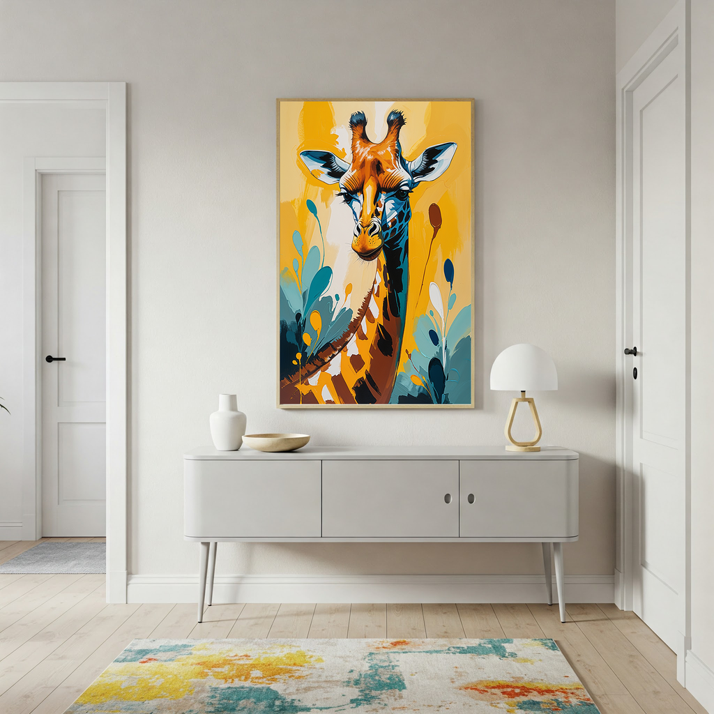 Abstract Giraffe Wall Art | Digital Download