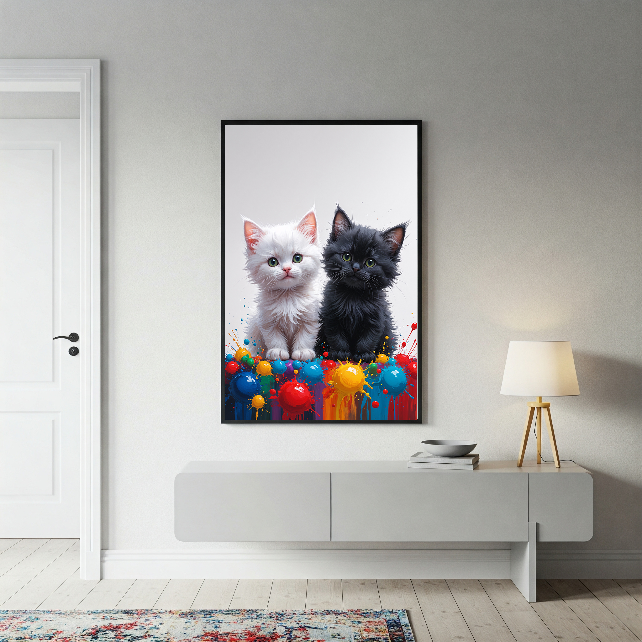 Colorful Kitten Duo Art | Digital Download Print