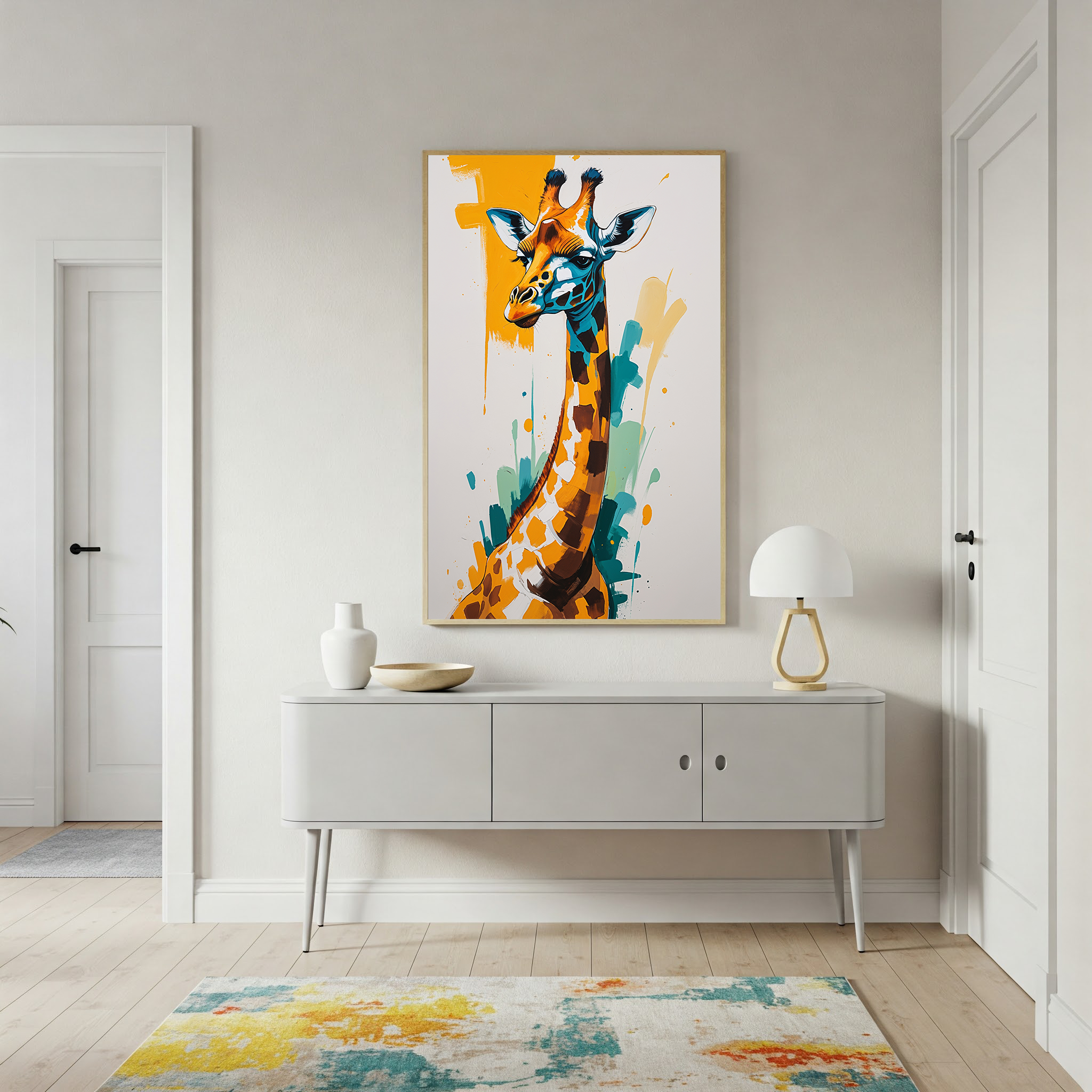 Abstract Giraffe Wall Art II | Digital Download