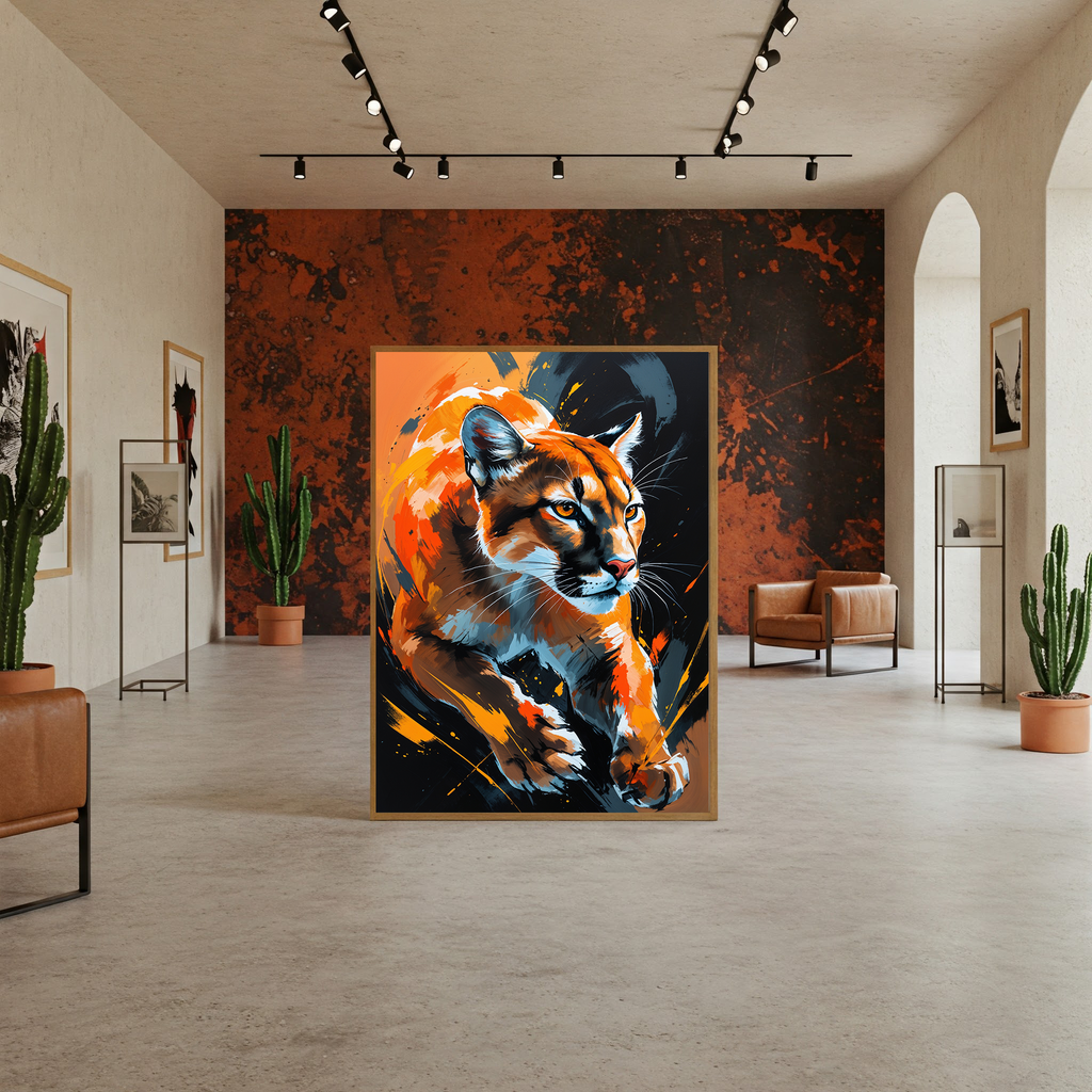 Abstract Cougar Wall Art II | Digital Download