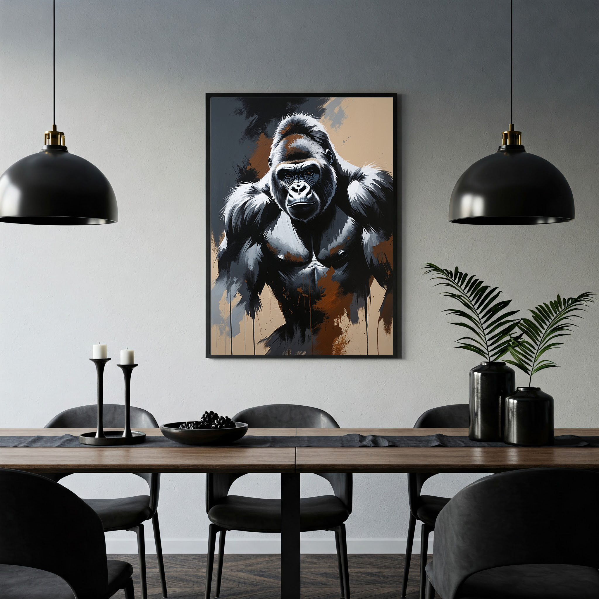 Abstract Gorilla Wall Art | Digital Download