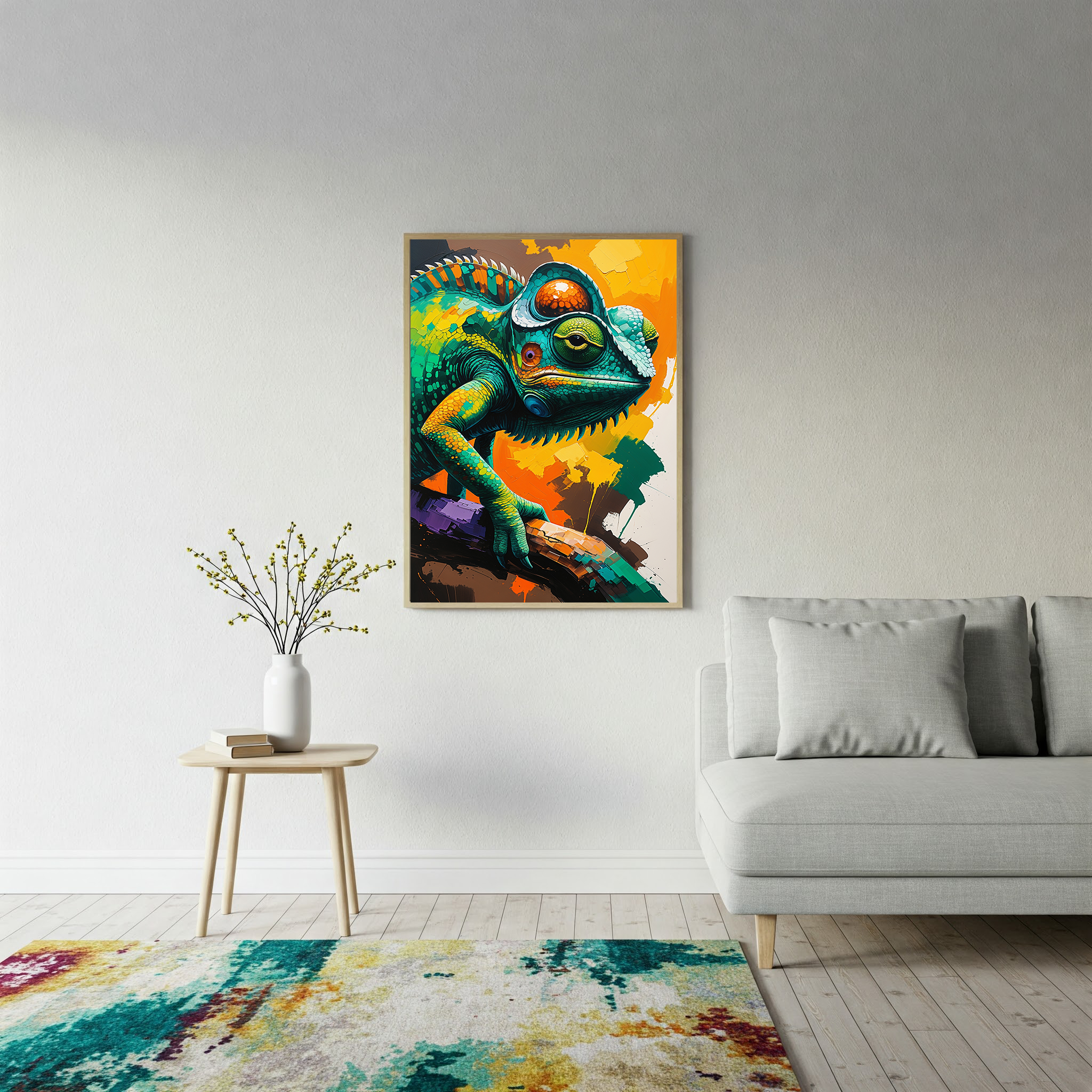 Abstract Chameleon Wall Art | Digital Download