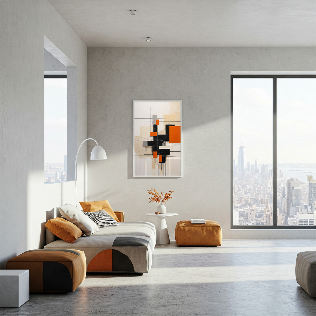Abstract Geometric Modern Art Print | Minimalist Wall Decor