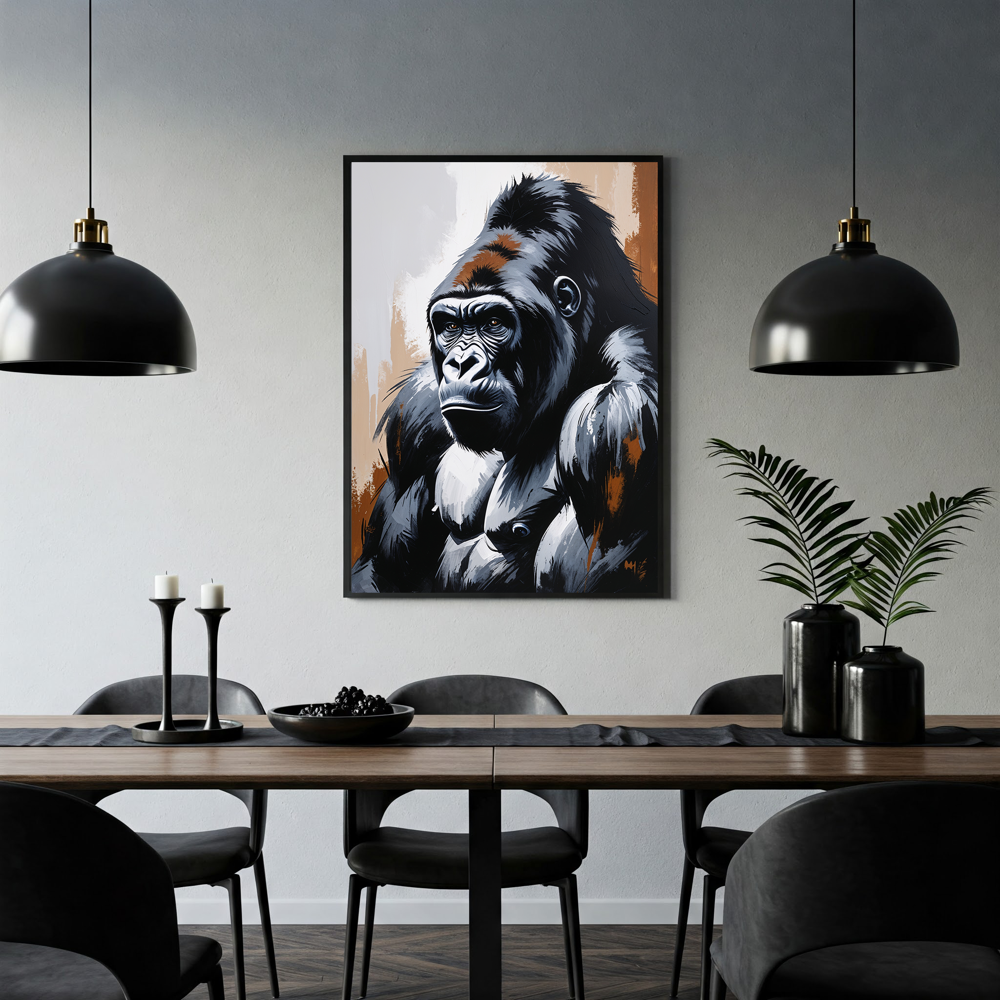 Abstract Gorilla II Art Print | Digital Download