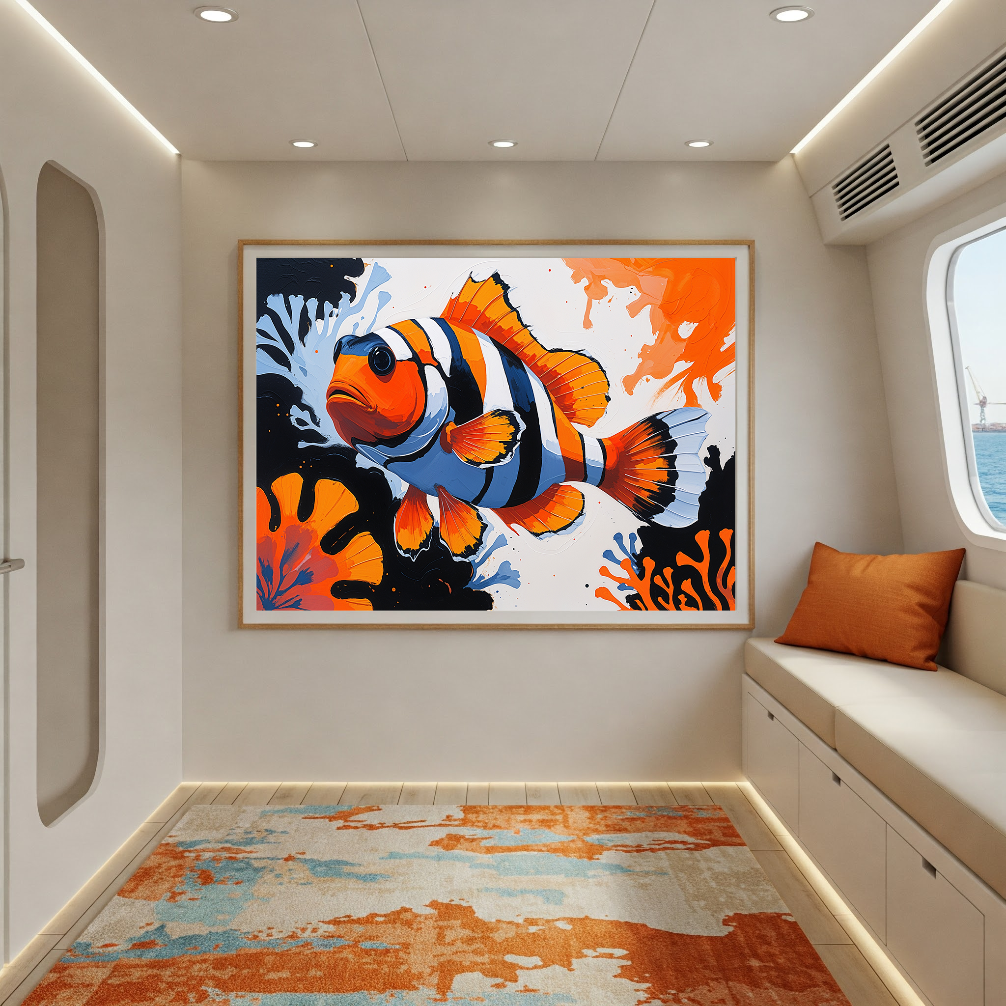 Abstract Clownfish Art Print | Digital Download
