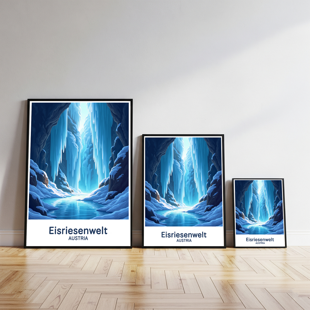 Eisriesenwelt Austria Digital Print | Giant Ice Cave Art