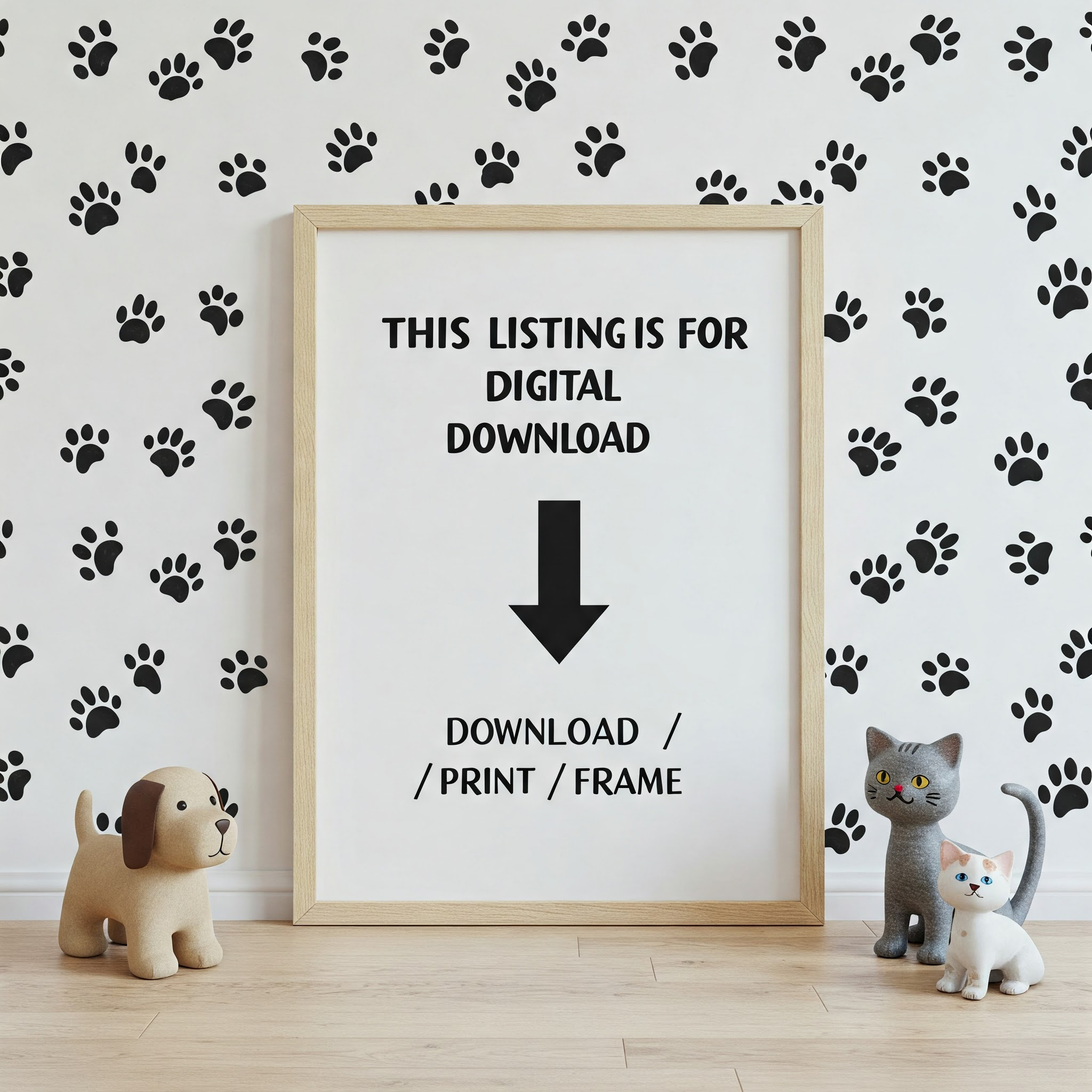 Geometric French Bulldog Art Print - Digital Download