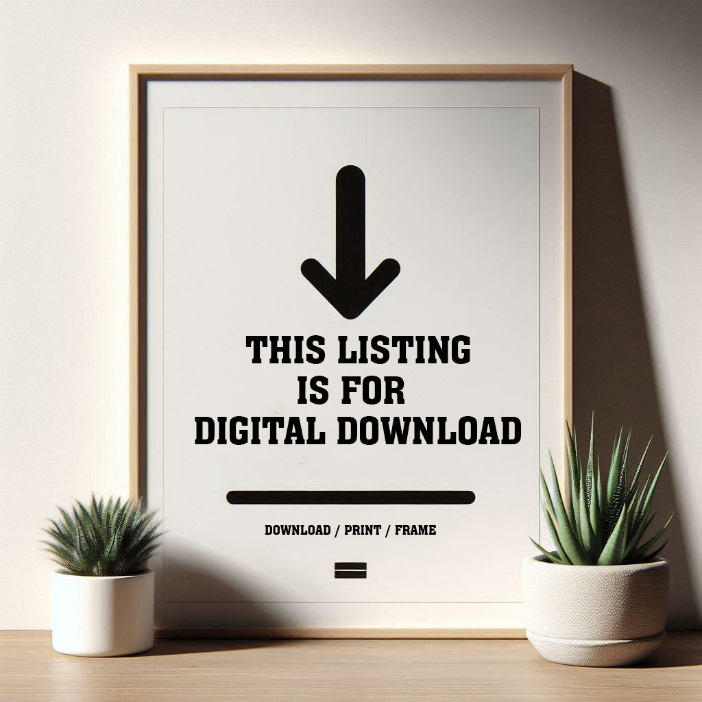 Abstract Hyena Wall Art | Digital Download
