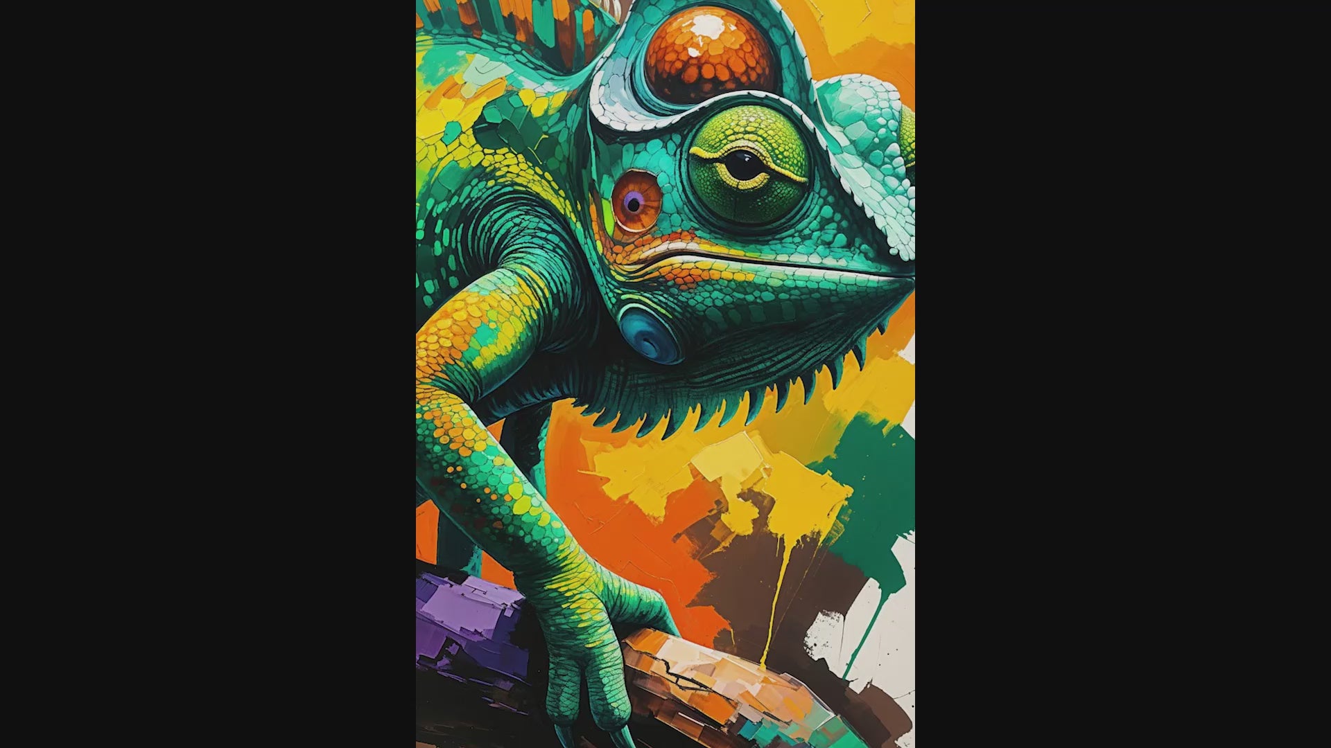 Abstract Chameleon Wall Art | Digital Download