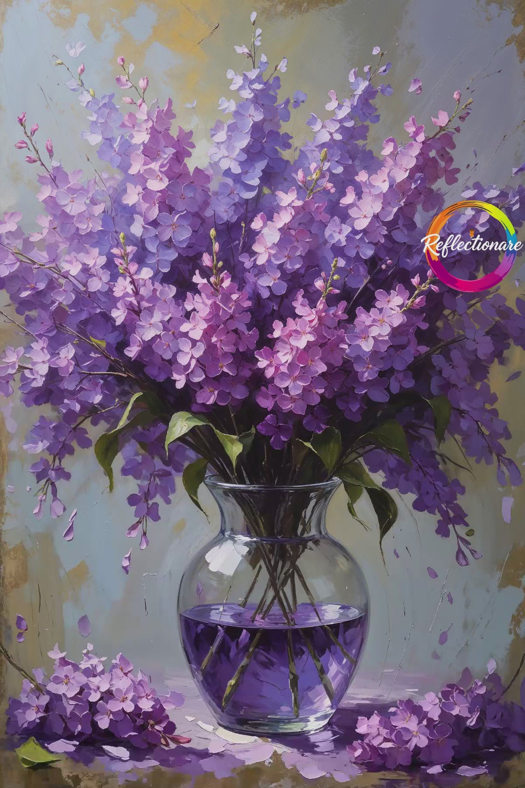 Vintage Lilac Bloom Wall Art Print | Impressionist Floral Decor