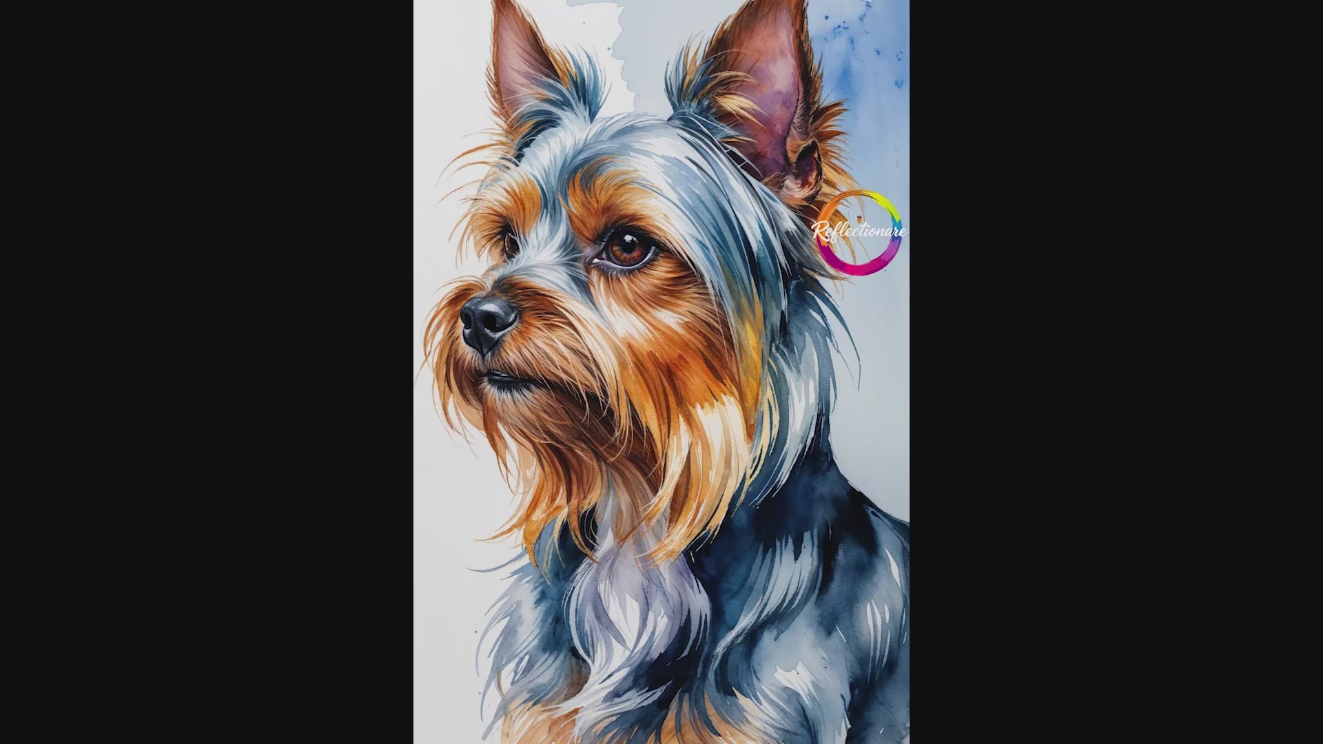 Watercolor Yorkshire Terrier Art Print | Digital Download