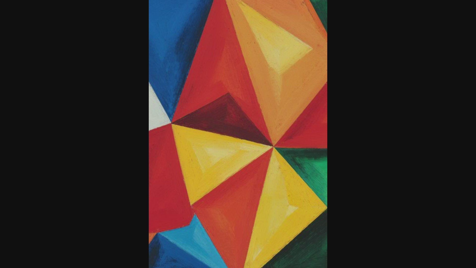 Abstract Geometric Triangle Art Print | Colorful Modern Decor