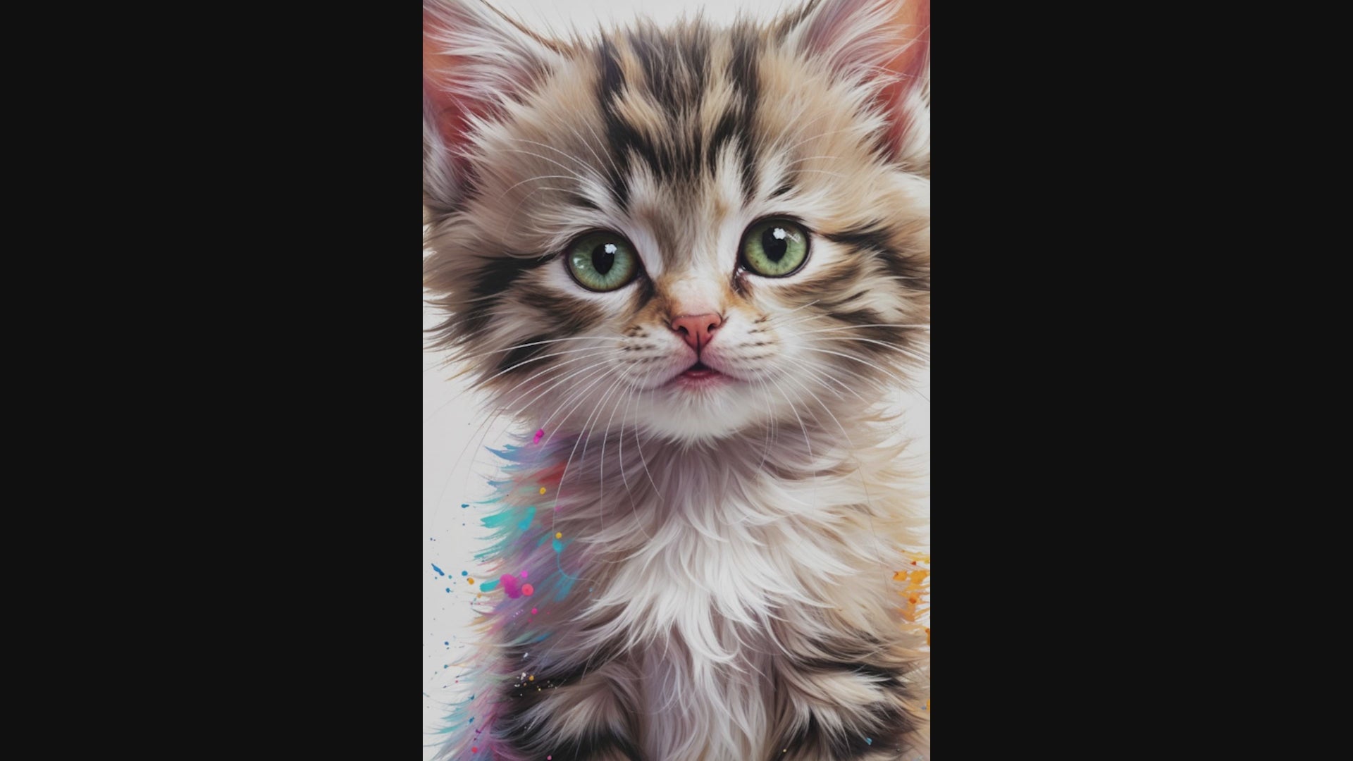 Colorful Kitten II Art | Digital Download Print