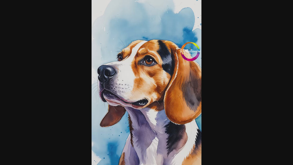 Watercolor Beagle Dog Art Print | Digital Download