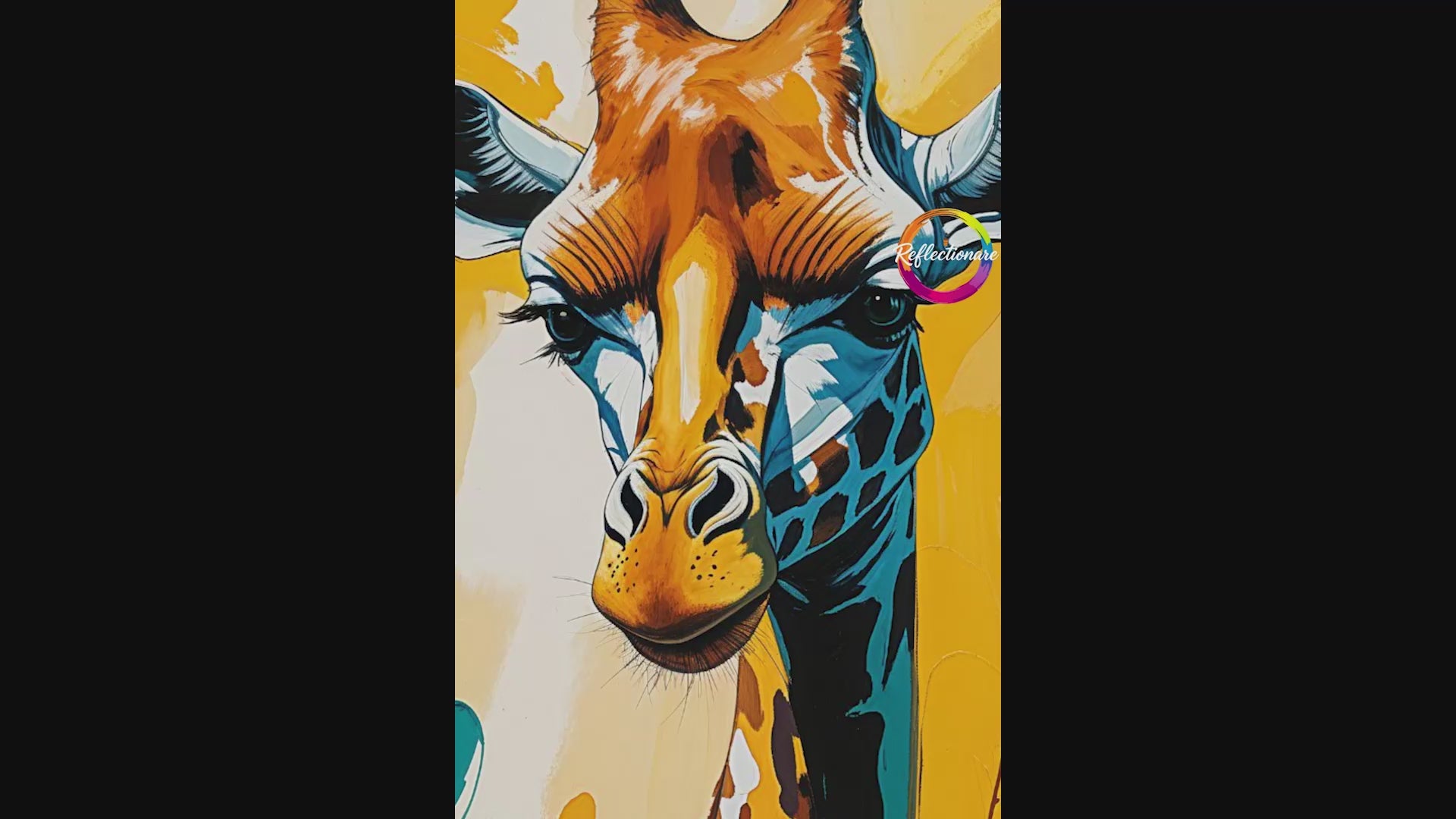 Abstract Giraffe Wall Art | Digital Download