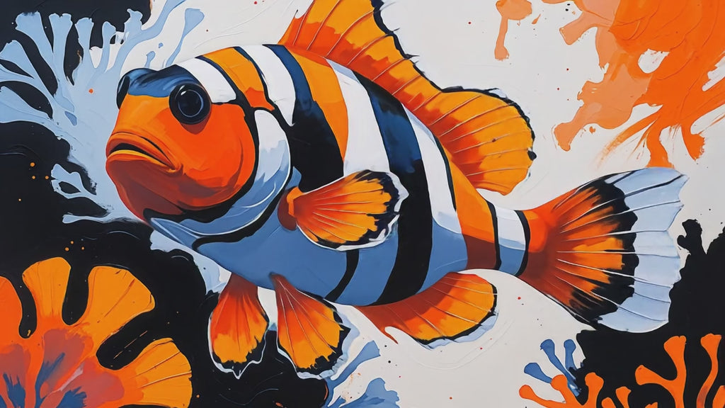 Abstract Clownfish Art Print | Digital Download