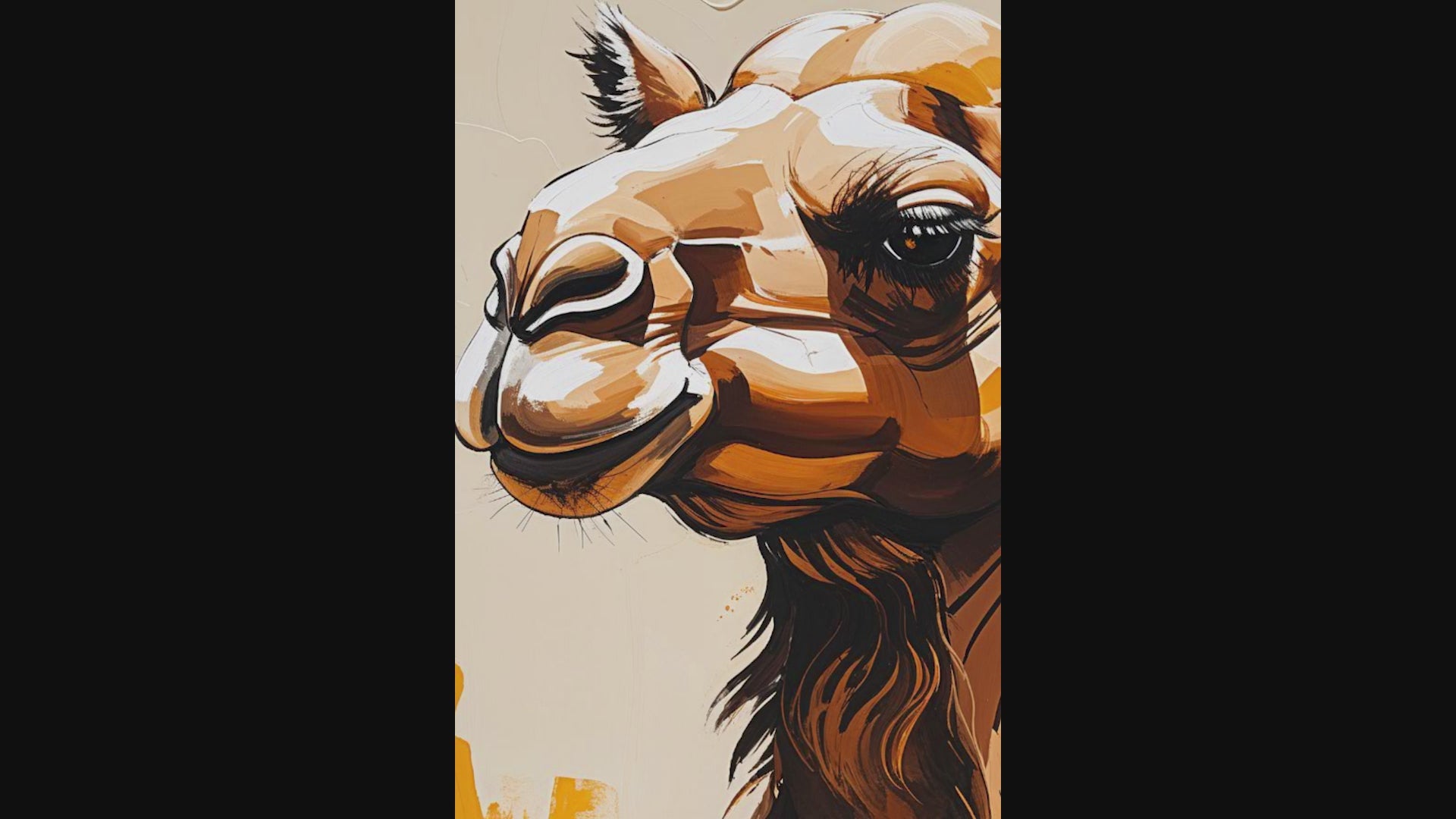 Abstract Camel Wall Art | Digital Download