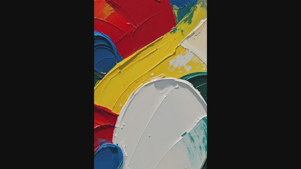 Abstract Explosion Colorful Oil Painting Art Print | Digital Download