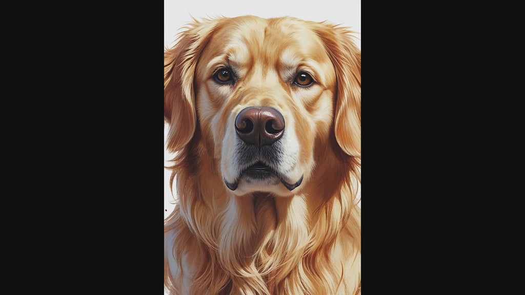 Colorful Golden Retriever Abstract Art Poster