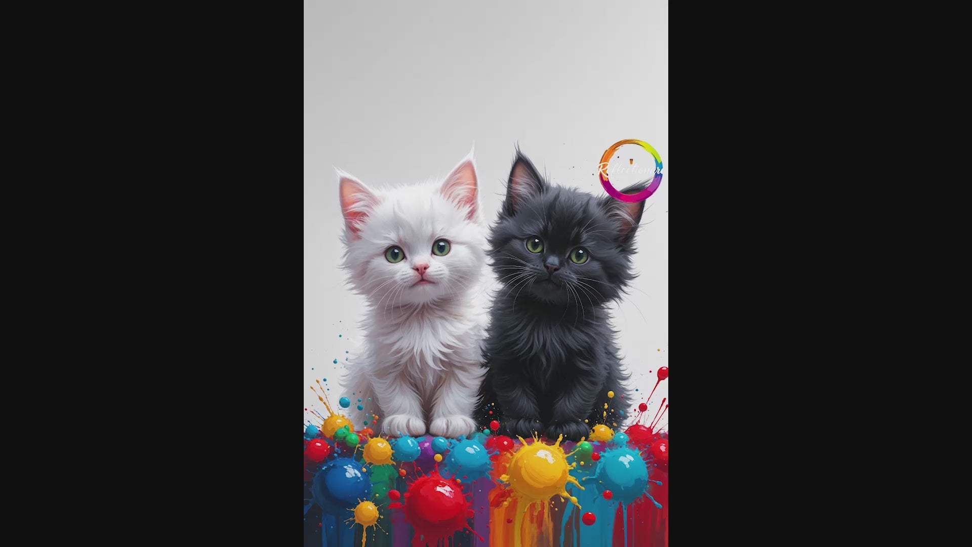 Colorful Kitten Duo Art | Digital Download Print