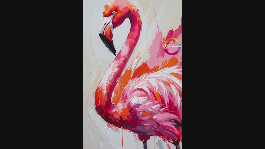 Abstract Flamingo Wall Art II | Digital Download