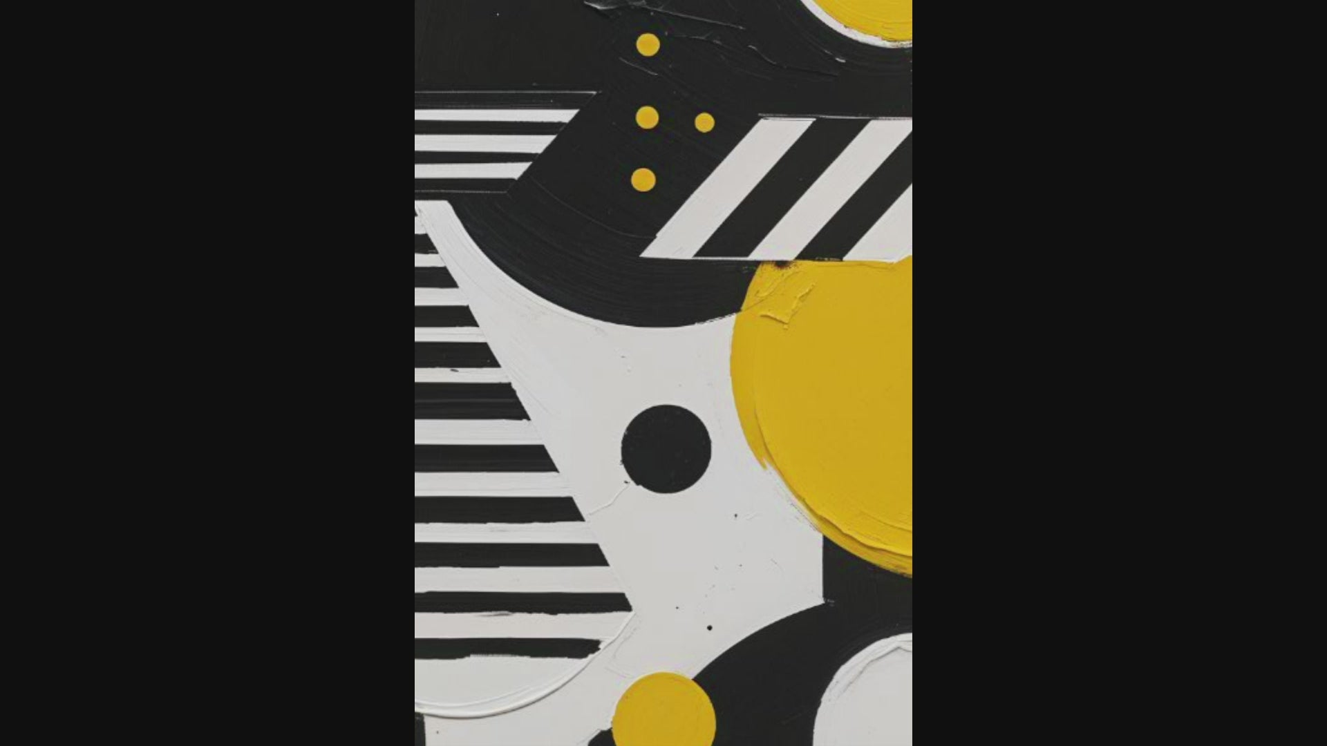 Abstract Harmony Gold & Black Art Print | Digital Download