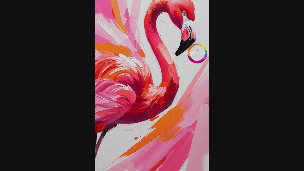 Abstract Flamingo Wall Art | Digital Download