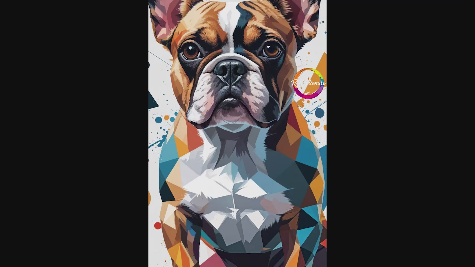 Geometric French Bulldog Art Print - Digital Download