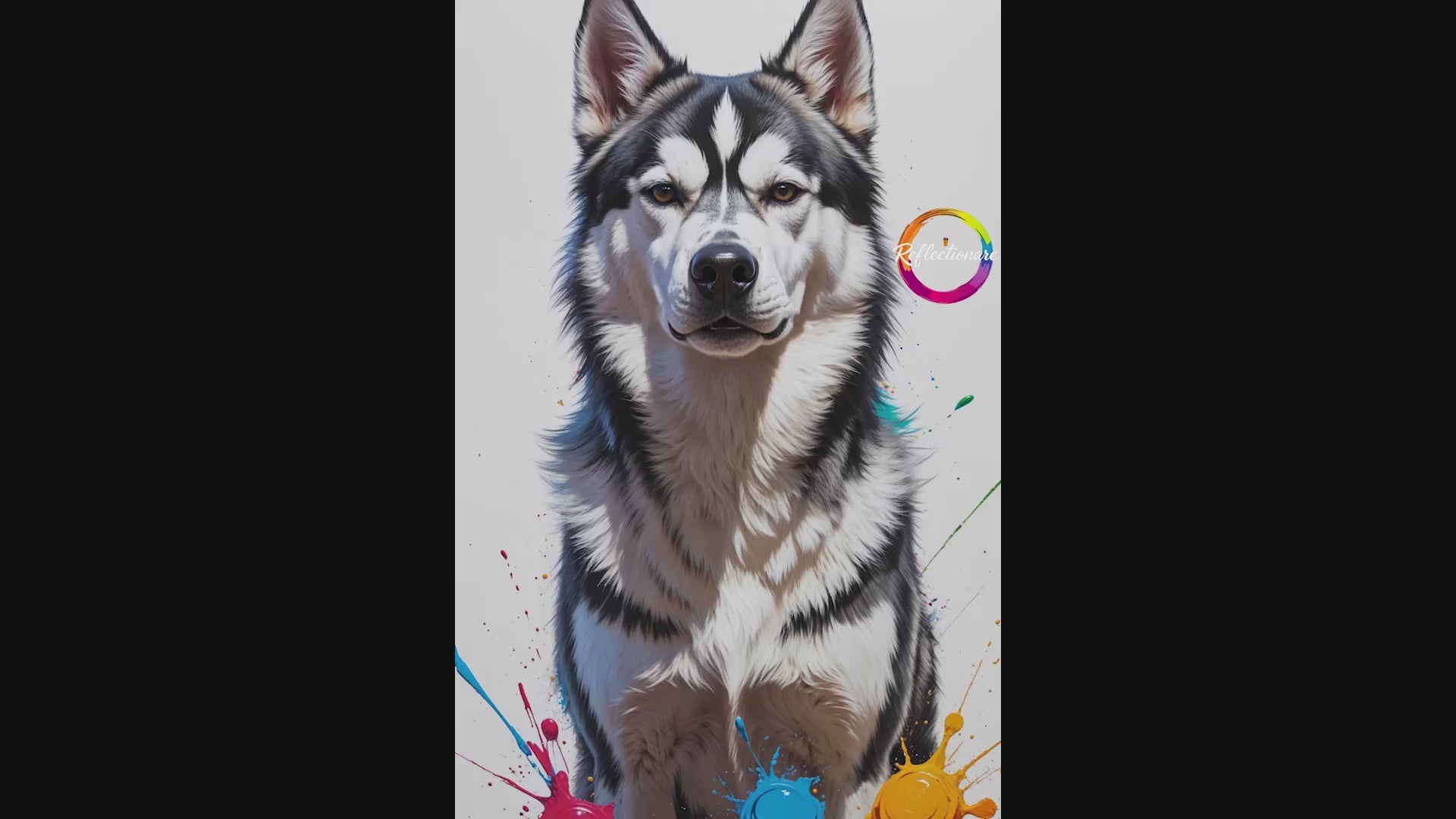 Colorful Husky Dog Art | Digital Download Print