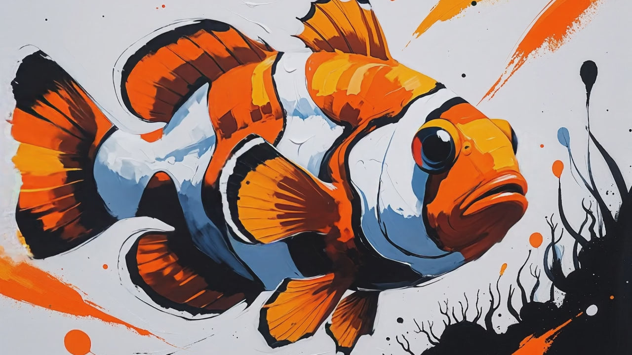 Abstract Clownfish II Art Print | Digital Download