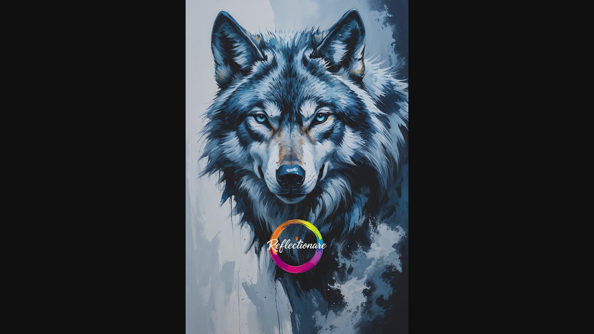 Abstract Gray Wolf Art Print | Digital Download
