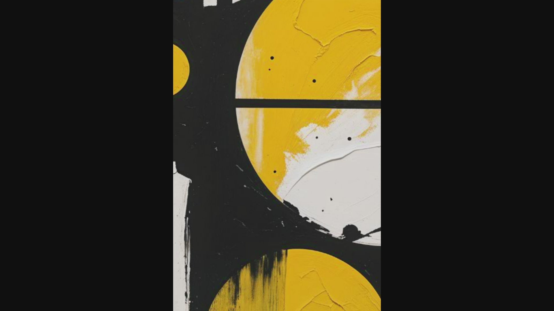 Abstract Harmony in Gold & Black II Art Print | Digital Download